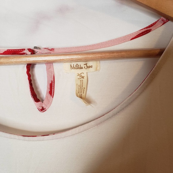 MATILDA JANE off white pink layered long sleeve sweater blouse XL - Picture 4 of 11